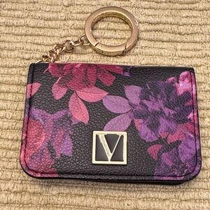 Victoria secret Keychain Card Holder - Black with Pink & Purple Accents
